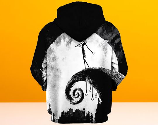 Vintage Jack Skellington Christmas 3D Hoodie, The Nightmare Before Christmas, Holiday Gift