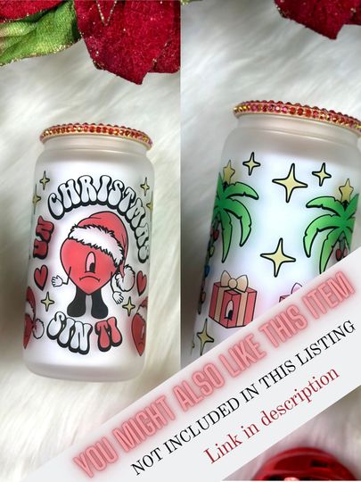 Bad Bunny Tumbler with Lid and Straw 20oz