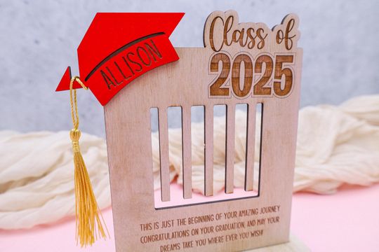 Personalized Grad Money Gift Holder