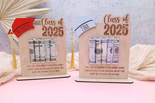 Personalized Grad Money Gift Holder