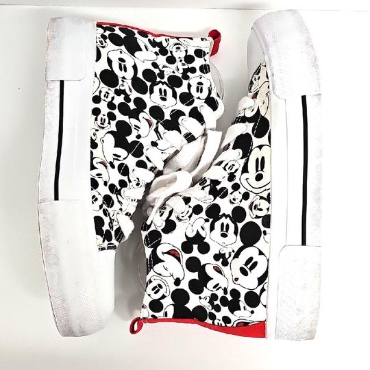 Disney Mickey Mouse Patterned High-Top Sneakers Women