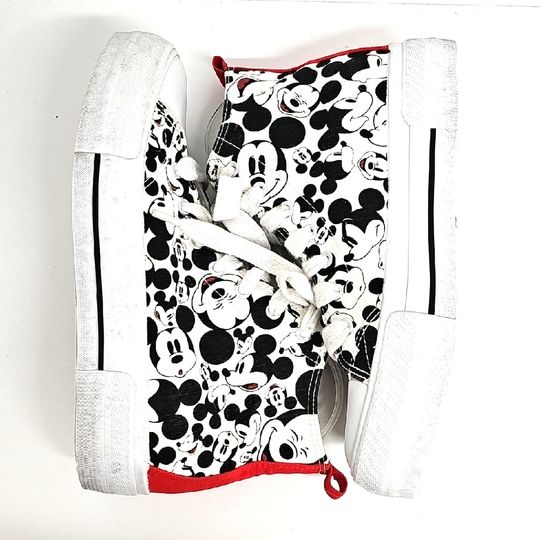 Disney Mickey Mouse Patterned High-Top Sneakers Women