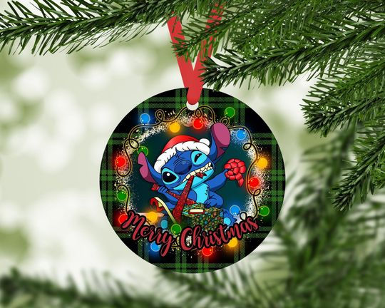 Christmas Stitch Ornament, Lilo and Stitch, Christmas Ornament, Disney Christmas, Stitch Christmas