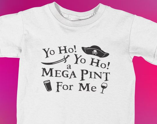 Mega Pint For Me! Mega Pint Shirt, Johnny Depp Tee, Hearsay Brewing, Unisex Adult Clothing, Pirates Life Shirt, Graphic Tees