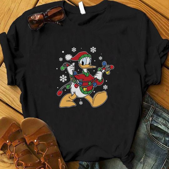 Donald Duck Christmas Light Shirt, Disney Christmas Shirt