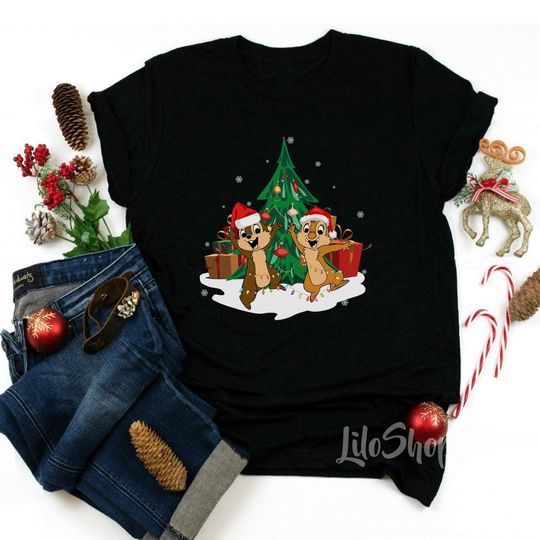 Chip and Dale Christmas Shirt, Disney Couple Shirt