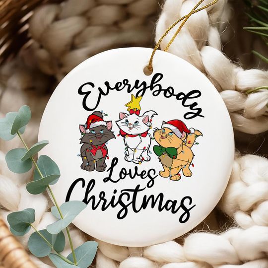 The Aristocats Christmas Ornament, Duchess Ornament, Thomas Omalley Ornament, Marie Ornament, Christmas Ornament Gifts