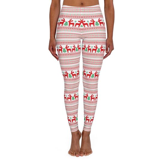 Christmas Leggings, Assorted Holiday And Winter Patterns, Yoga Workout Leggings, Holiday Gift Idea, Women's Ultra Soft Festive Leggi