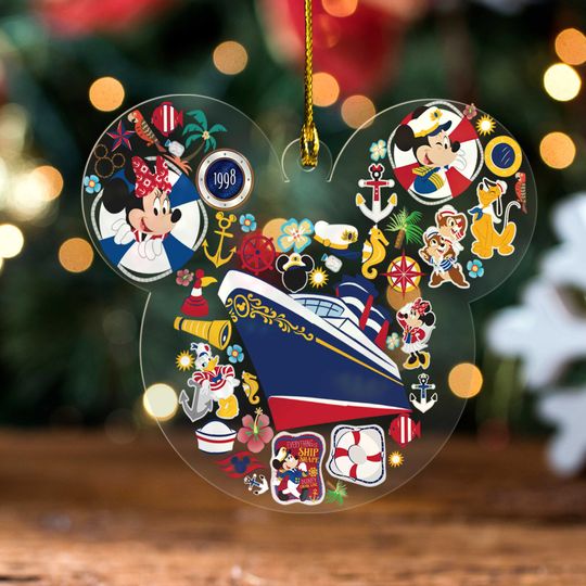 Mickey Cruise Ornament ,Disney Cruise Ornament Matching ,Disney Ornament