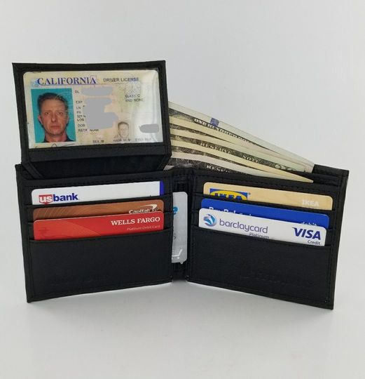 Genuine Handmade Space Guardians Leather Bifold EDC Wallet,Unique Gifts,Birthday Presents.Fully Laserprinted