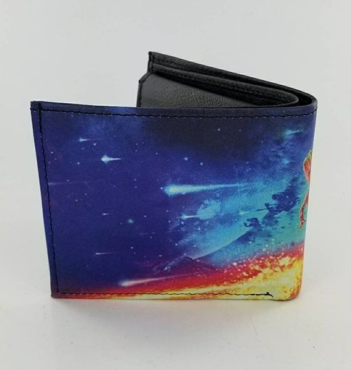 Genuine Handmade Space Guardians Leather Bifold EDC Wallet,Unique Gifts,Birthday Presents.Fully Laserprinted