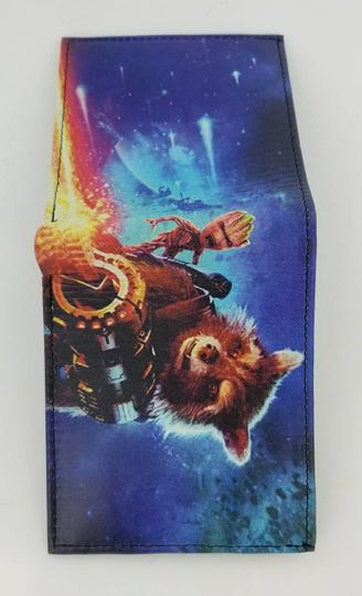 Genuine Handmade Space Guardians Leather Bifold EDC Wallet,Unique Gifts,Birthday Presents.Fully Laserprinted