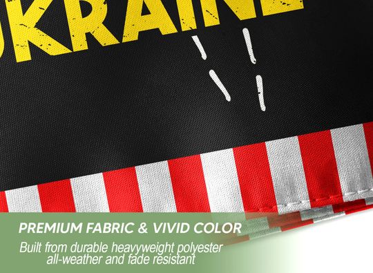 I Stand With Ukraine House Flag