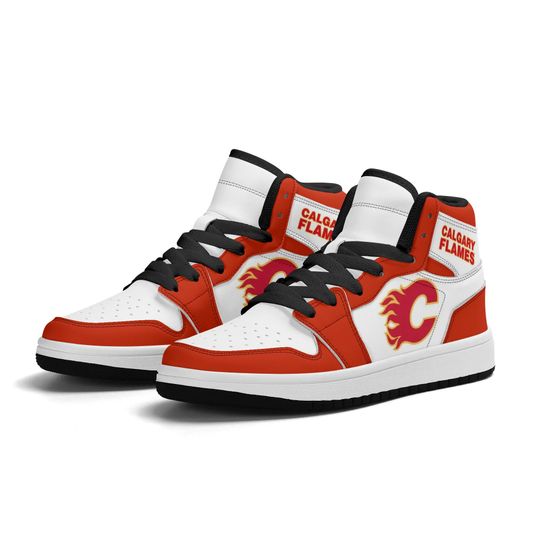 Calgary Flames Basketball Shoes | High Top Shoes