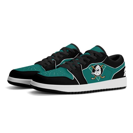 Mighty Ducks Low Top Sneakers, NHL Fan Shoes, Gift for Hockey Lovers