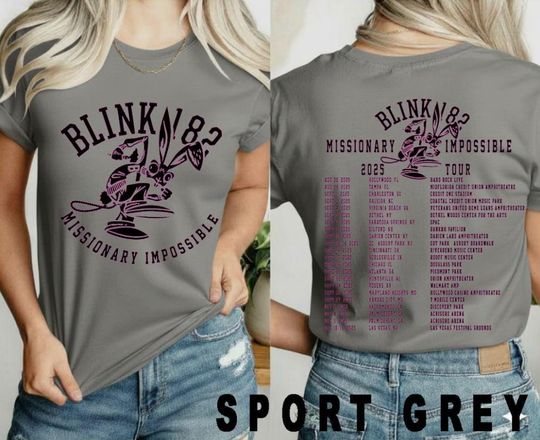 B182 Missionary Impossible T-Shirt, 2025 Tour Tee, Pop Punk Band Merch, Unisex Concert Apparel, B182 2025 Concert Shirt