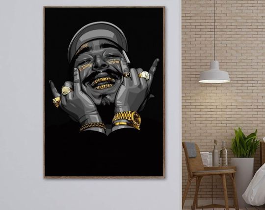 Post Malone Music Canvas Poster Wall Art Decor Home Decor less