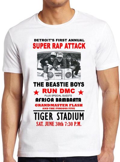 Detroit Super Attack T Shirt B1287 Beastie Boys Poster Retro Cool Top Tee