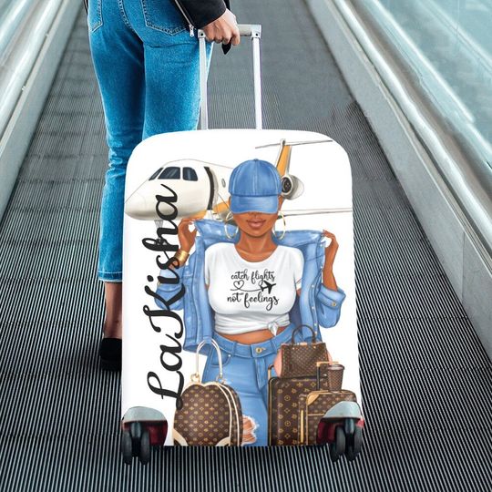 Diva's Catch Flights not Feelings Luggage Cover