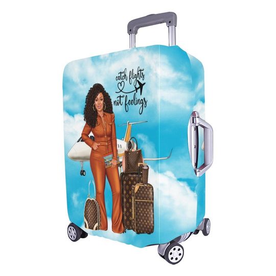 PERSONALIZED Catch Flights not Feelings Luggage Cover