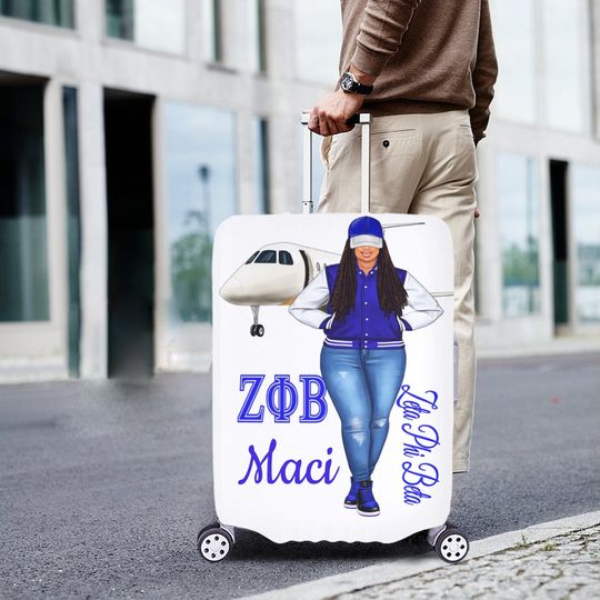 Personalized Luggage Cover, Black Girl, African American