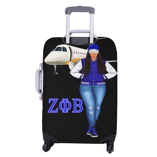 Personalized Luggage Cover, Black Girl, African American