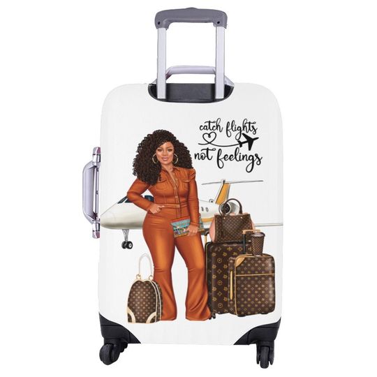 PERSONALIZED Catch Flights not Feelings Luggage Cover