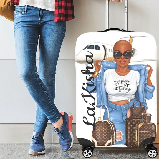 Diva's Catch Flights not Feelings Luggage Cover