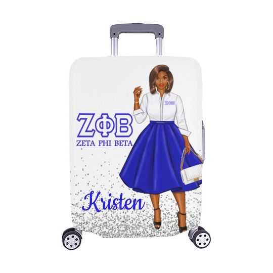 Personalized Luggage Cover, Black Girl, African American