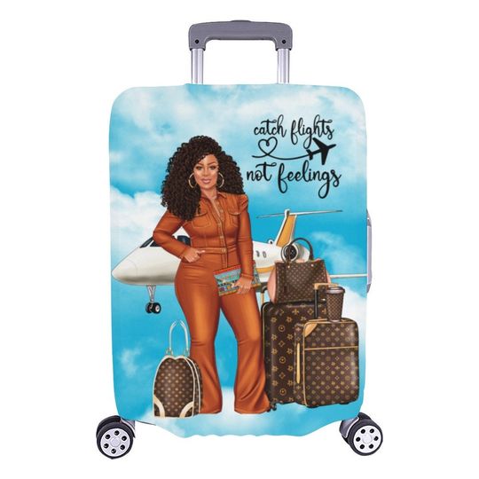 PERSONALIZED Catch Flights not Feelings Luggage Cover