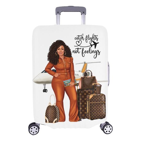 PERSONALIZED Catch Flights not Feelings Luggage Cover