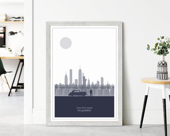 The Godfather Poster, The Godfather Minimal Print, Cult Classic Movie Poster