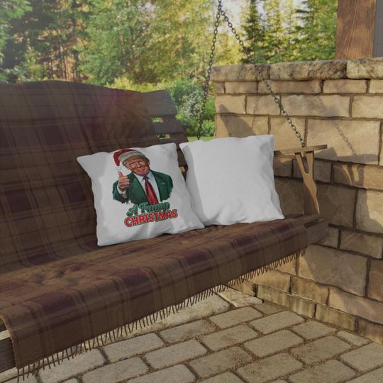 "A Trump Christmas" Throw Pillow | Christmas Pillow | Christmas Decor