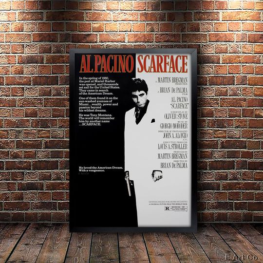 Scarface Movie Poster Framed and Ready to Hang Poster