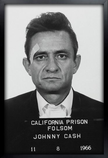 Johnny Cash Police Mugshot Poster