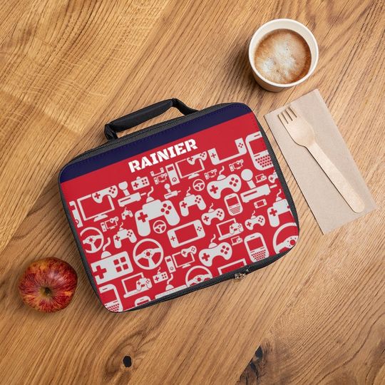 Personalized Gamers Lunch Bag, Back to School Lunch bag