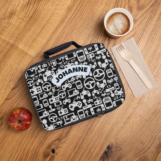Personalized Gamers Lunch Bag, Back to School Lunch bag
