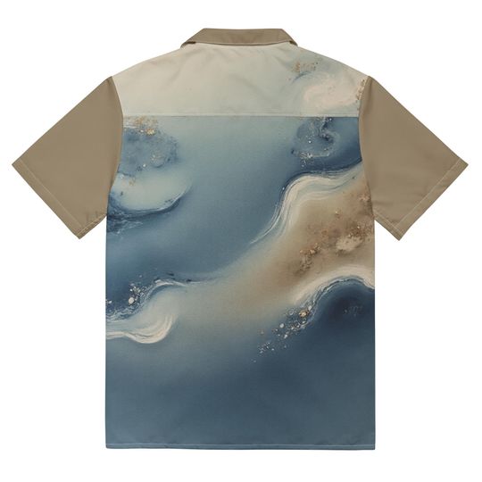 Nautical Resort Shirt | Beach Scene, Lighthouse & Anchor