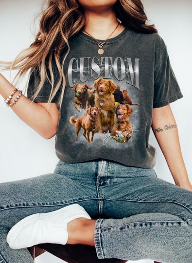 Custom Your dog print Bootleg rap design, Custom Dog tee