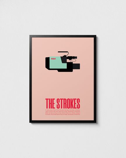 The Strokes Someday Print Band Song Lyrics Poster
