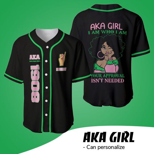 Aka Girl personalized- Jersey baseball