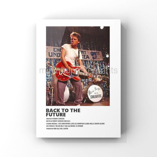 Back To The Future minimal A6 movie poster