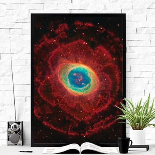 The Ring Nebula Poster, Nebula Wall Art, Wall Decor from NASA Hubble Telescope Poster