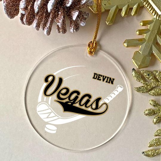 Personalized Hockey Sports Team Acrylic Ornament - Christmas Hanging Keepsake