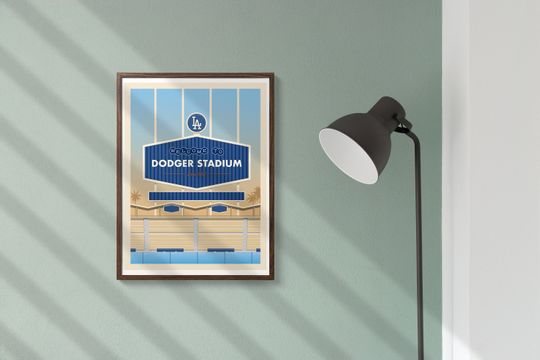 Dodger Stadium - Baseball Stadium Art Series- Art Print