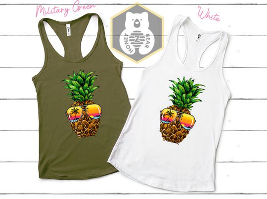 Sunglasses Pineapple Tank Top