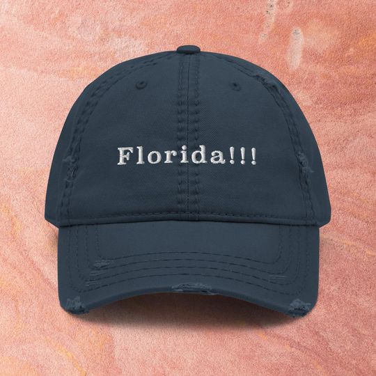 Taylorr Swifts Inspired Florida!!! Embroidered Distressed Dad Hat