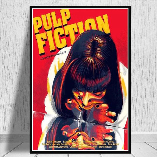 Pulp Fiction Canvas Print Poster, Uma Thurman Mia Wallace Canvas Pictures