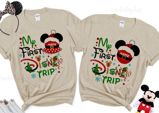 Disney Christmas Shirts, My First Disney Trip Shirts