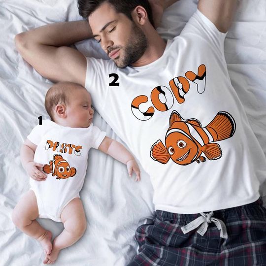 Nemo And Marlin Copy Paste Shirt, Finding Nemo Dad Shirt, Fathers Day Shirt, Gift For Dad, Best Dad Ever Shirt, Dad And Son Matching Shirt